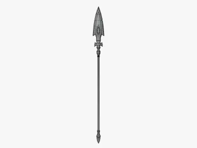 Fantasy Spear Low-poly 3D model order