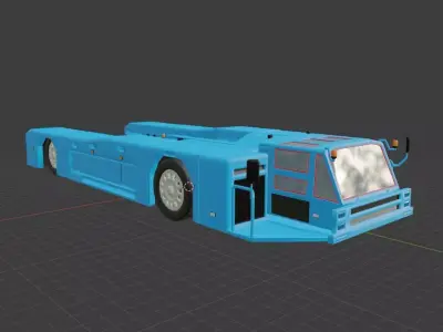 LOW POLY TUG VEHICLE  Low-poly 3D model