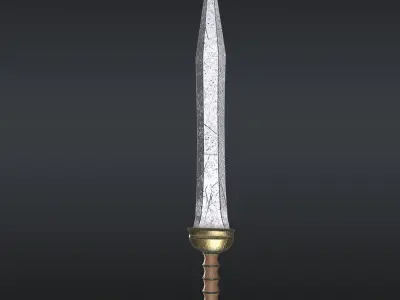 Roman Sword Free low-poly 3D model