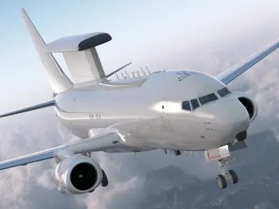 Boeing 737 AEWC Rigged 3D Model