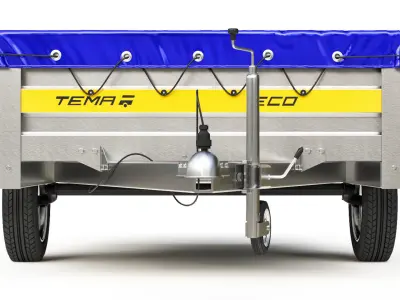 Automotive single-axle trailer TEMA Eco 2011 3D model