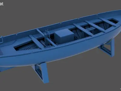 8m and 60cm italian ww2 motorboat - Personal lic - 1-100 scale 3D print model