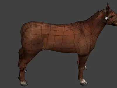 Horse Low poly Low-poly 3D model purchase
