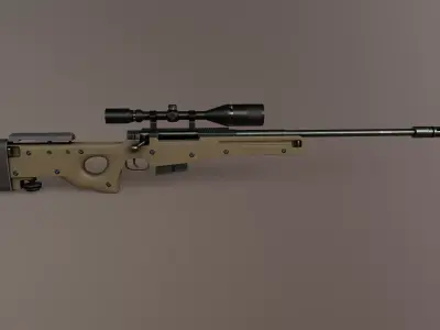 AWM Sniper Rifle Low-poly 3D model purchase