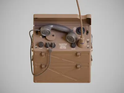 SCR-300 US WW2 FIELD RADIO  Low-poly 3D model