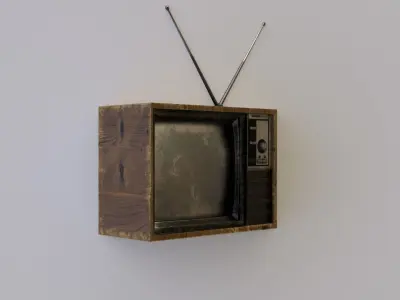 CRT TV Free low-poly 3D model