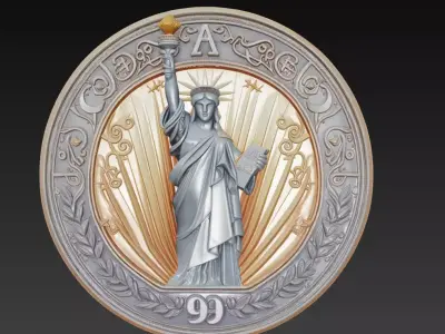 Statue of Liberty Relief - Artistic American Symbol Sculpture 3D 3D print model