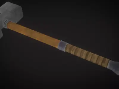 War Hammer Low-poly 3D model