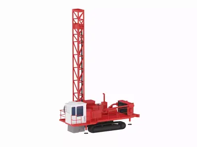 Drill Rig Mining D245S Low-poly 3D model