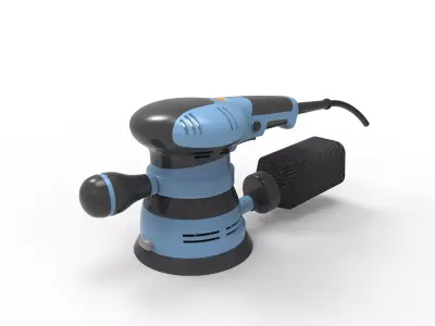 hand-held sanding machine Low-poly 3D model