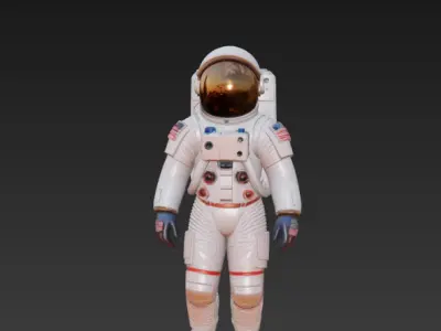 Man Astronaut Spacesuit Cosmonaut  3D model
