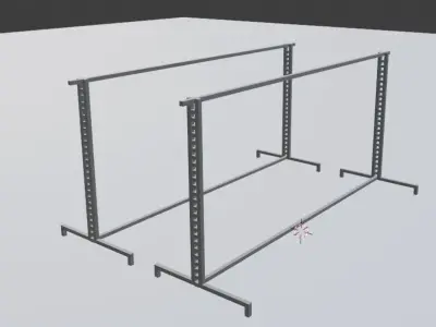 Market rack Low-poly 3D model
