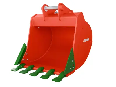 ESCO Heavy-Duty Plate Lip Bucket HDP for Hydraulic Excavator Low-poly 3D model