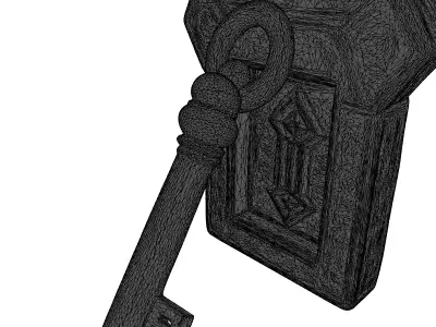 Enchanted USB Key and Keyhole 3D model