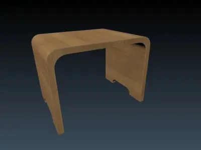 Table chair Free low-poly 3D model