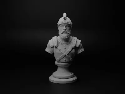 Medieval Catapult Operator Bust Chess 3D print model purchase