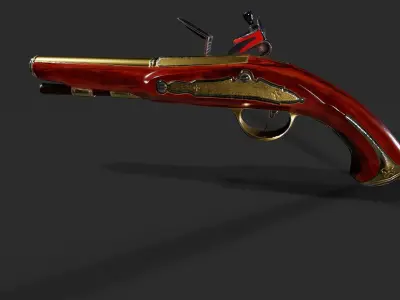Flintlock - Low Poly Low-poly 3D model