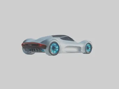 Futuristic Model Set Low-poly 3D model
