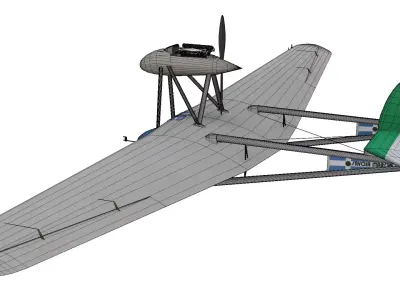 Savoia-Marchetti S64 Low-poly 3D model