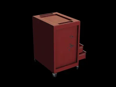 Toolchest with Drawers Low-poly 3D model