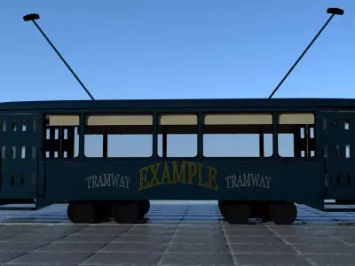 tramway Low-poly 3D model