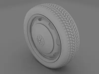 VW Beetle wheel 3D model by dragosburian