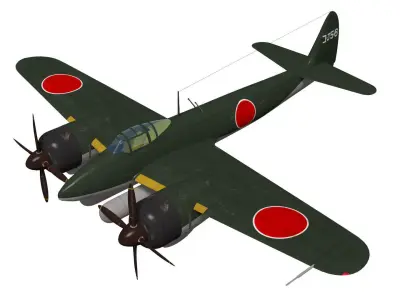 Nakajima J5N Tenrai 3D model