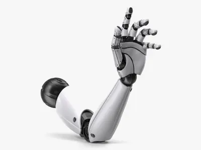 Cyborg Hand Touch Gesture 3D model