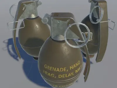 M61 Grenade Lowpoly Low-poly 3D model