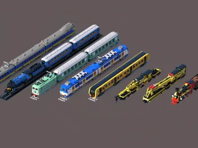 LEGO Train Package 3D model