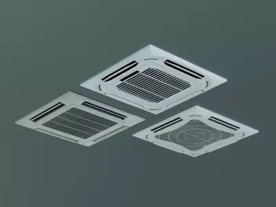 Low Poly Ceiling Air Conditioner Low-poly 3D model