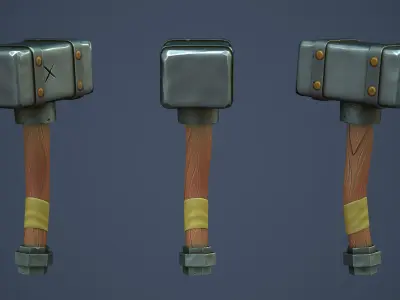 Stylzied Miner Pack Low-poly 3D model