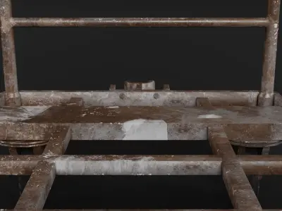 Industrial Cart Low-poly 3D model