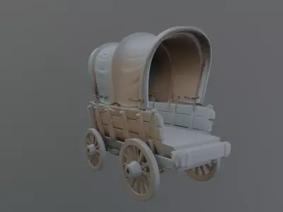 horse wagon 3D model