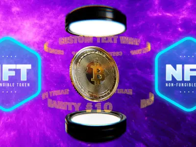 Nft Coin Blender Template Asset 3D model