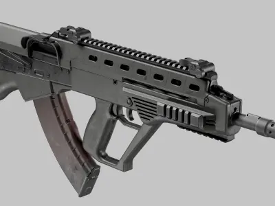 Malyuk Vulcan M Rifle Low-poly 3D model