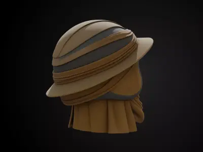Stylized Desert Rebel Warrior Helmet - Dust Hunter 3D print model