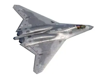 AVIC SAC J-50 J50 carrier-based fighter aircraft of Chinese Navy Low-poly 3D model