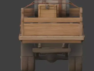 Frontier Heavy Cargo Truck Low-poly 3D model