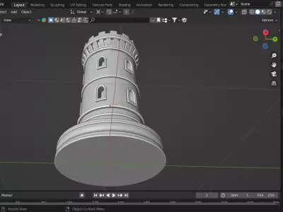 Ancient Roman Rook Chess Piece  3D print model