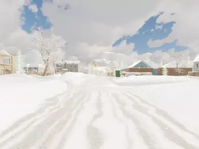 Winter Construction Site 3D model