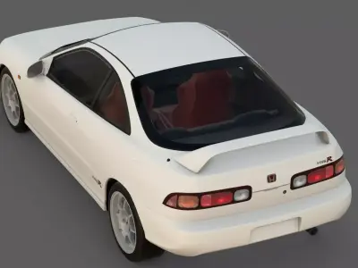 1995 Honda Integra Type R 3D Model The FWD Perfection Low-poly 3D model