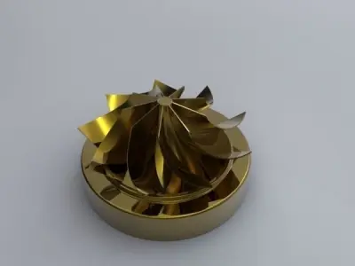Impeller with 9 blades 3D model