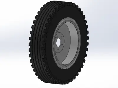 agro trailer wheel Free 3D model
