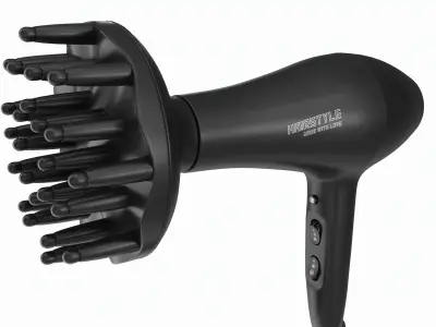 Hair Dryer with Accessories 3D model