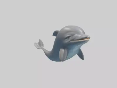 Babydolphin Model 1 Low-poly 3D model