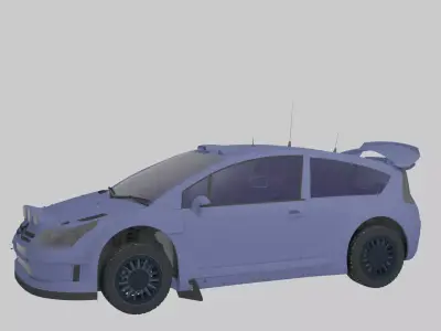 Citroen C4 Rally Car Low-poly 3D model