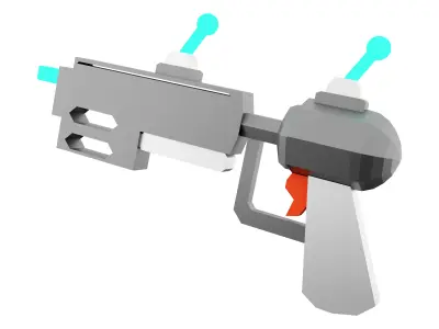 3d render science fiction blaster icon 3D model
