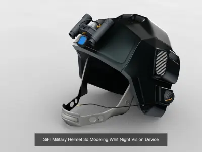 SiFi Military Helmet 3d Modeling Collection 4 in 1 3D Model Pack