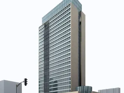 Hotel Building 3D model 50